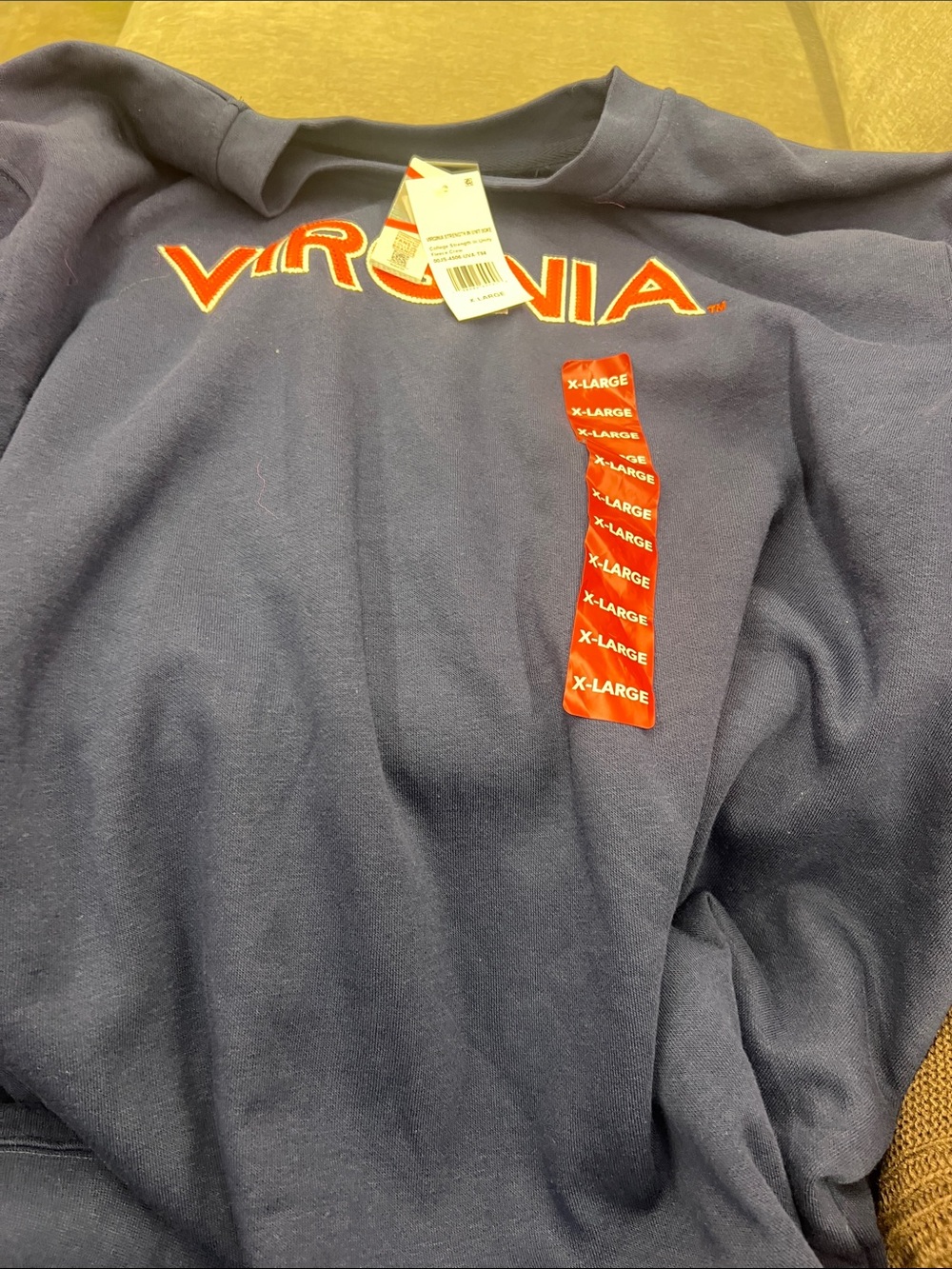 Unbranded Men's Navy Virginia Crewneck Sweatshirt